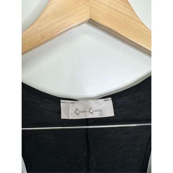 Cover Charge Dress Womens Small Black/Gold Asymmetrical Stretchy‎ - Picture 5 of 5